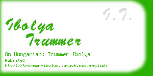 ibolya trummer business card